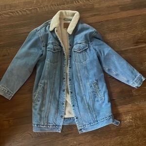Long Levi’s shearling jacket